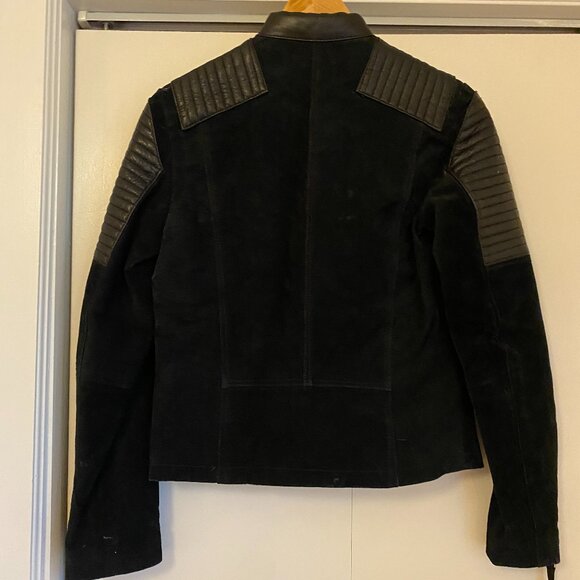 Mango Suede & Leather Moto Jacket 100% Leather - Picture 2 of 4